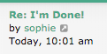Sophie's not done